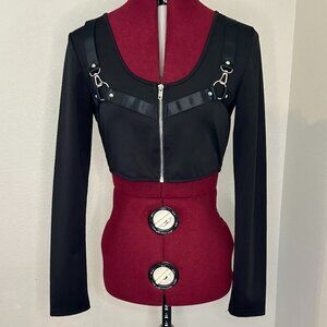 SHEIN Zip-up Crop Top Medium